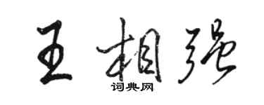 骆恒光王相强行书个性签名怎么写