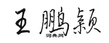 骆恒光王鹏颖行书个性签名怎么写