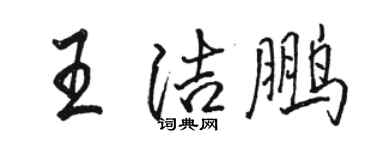 骆恒光王洁鹏行书个性签名怎么写