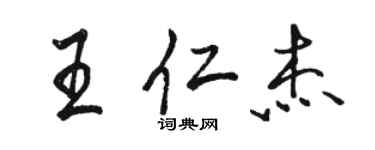 骆恒光王仁杰行书个性签名怎么写