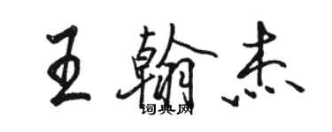 骆恒光王翰杰行书个性签名怎么写
