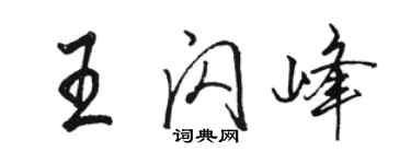骆恒光王闪峰行书个性签名怎么写