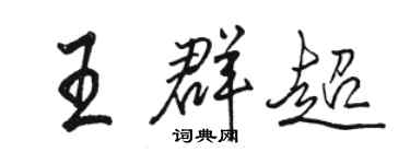 骆恒光王群超行书个性签名怎么写