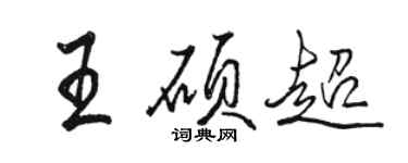 骆恒光王硕超行书个性签名怎么写
