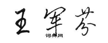 骆恒光王军芬行书个性签名怎么写