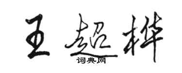 骆恒光王超桦行书个性签名怎么写