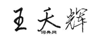 骆恒光王夭辉行书个性签名怎么写