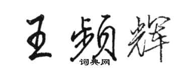 骆恒光王频辉行书个性签名怎么写