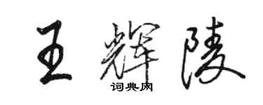 骆恒光王辉陵行书个性签名怎么写