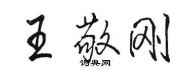 骆恒光王敬刚行书个性签名怎么写