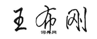骆恒光王布刚行书个性签名怎么写