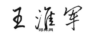 骆恒光王淮军行书个性签名怎么写