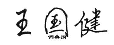 骆恒光王国健行书个性签名怎么写