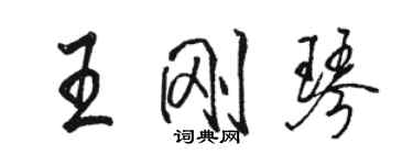 骆恒光王刚琴行书个性签名怎么写