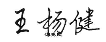 骆恒光王杨健行书个性签名怎么写