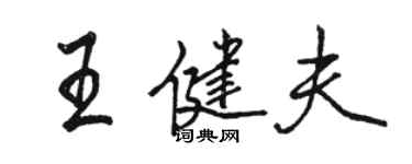 骆恒光王健夫行书个性签名怎么写