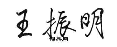 骆恒光王振明行书个性签名怎么写