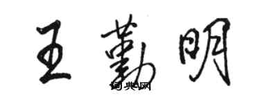 骆恒光王勤明行书个性签名怎么写