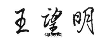 骆恒光王望明行书个性签名怎么写