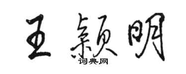 骆恒光王颖明行书个性签名怎么写