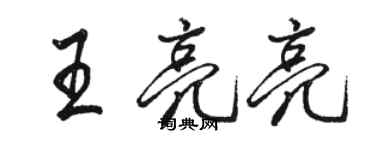 骆恒光王亮亮行书个性签名怎么写