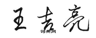 骆恒光王吉亮行书个性签名怎么写