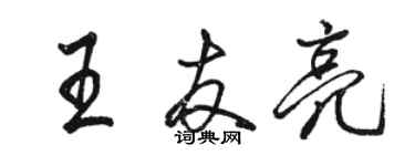 骆恒光王友亮行书个性签名怎么写
