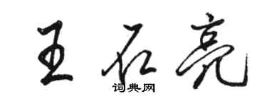骆恒光王石亮行书个性签名怎么写