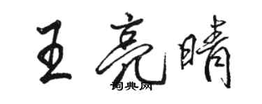骆恒光王亮晴行书个性签名怎么写