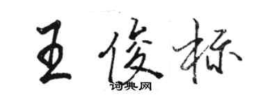骆恒光王俊标行书个性签名怎么写