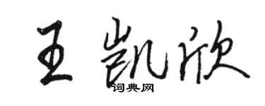 骆恒光王凯欣行书个性签名怎么写
