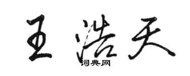 骆恒光王浩天行书个性签名怎么写