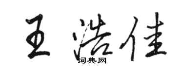 骆恒光王浩佳行书个性签名怎么写