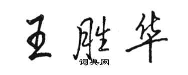 骆恒光王胜华行书个性签名怎么写