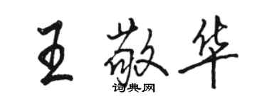 骆恒光王敬华行书个性签名怎么写