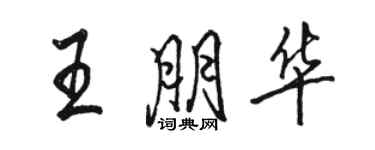 骆恒光王朋华行书个性签名怎么写