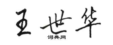 骆恒光王世华行书个性签名怎么写