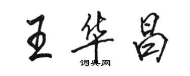 骆恒光王华昌行书个性签名怎么写
