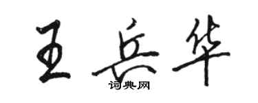 骆恒光王兵华行书个性签名怎么写