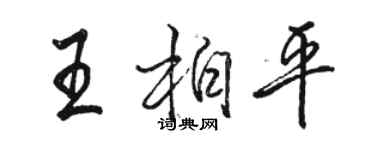 骆恒光王柏平行书个性签名怎么写