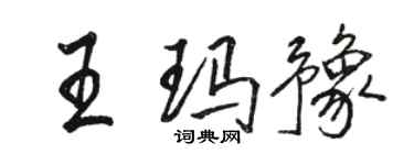 骆恒光王玛豫行书个性签名怎么写
