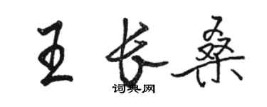 骆恒光王长桑行书个性签名怎么写