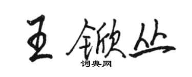 骆恒光王锨丛行书个性签名怎么写