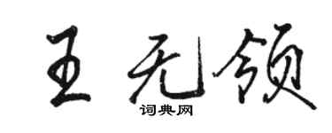 骆恒光王无领行书个性签名怎么写