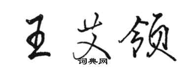 骆恒光王艾领行书个性签名怎么写