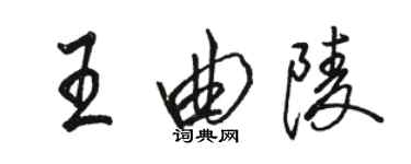 骆恒光王曲陵行书个性签名怎么写