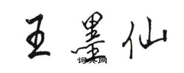 骆恒光王墨仙行书个性签名怎么写