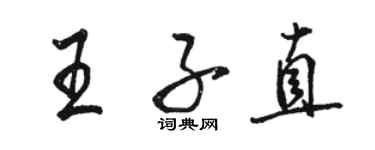骆恒光王子直行书个性签名怎么写