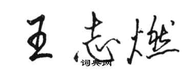 骆恒光王志燃行书个性签名怎么写