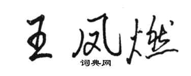骆恒光王凤燃行书个性签名怎么写
